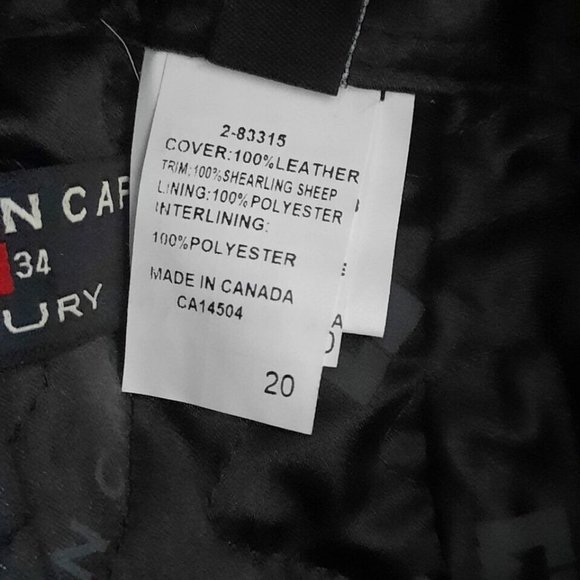 NWOT Crowncap Lamb Aviator with Mouton Trim size XL - Black - Picture 2 of 6